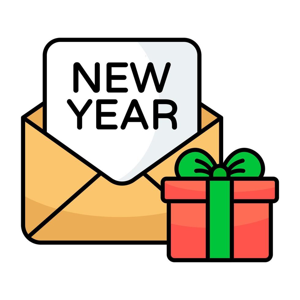 Premium icon of new Year Invitations vector