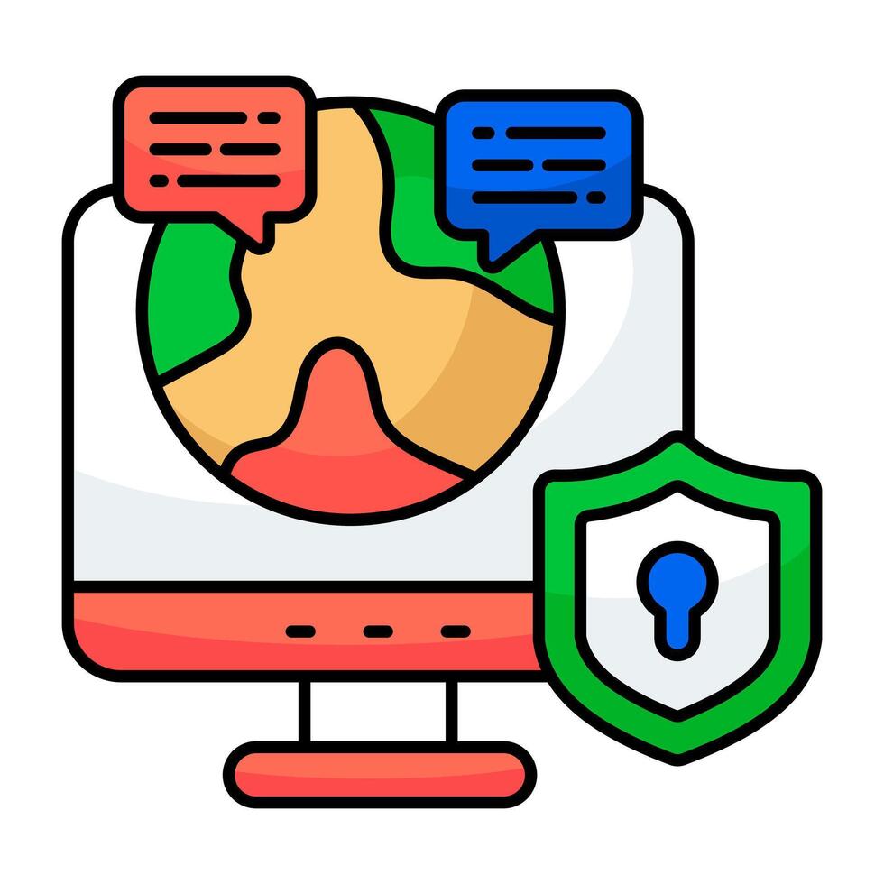 Creative design icon of international chat vector