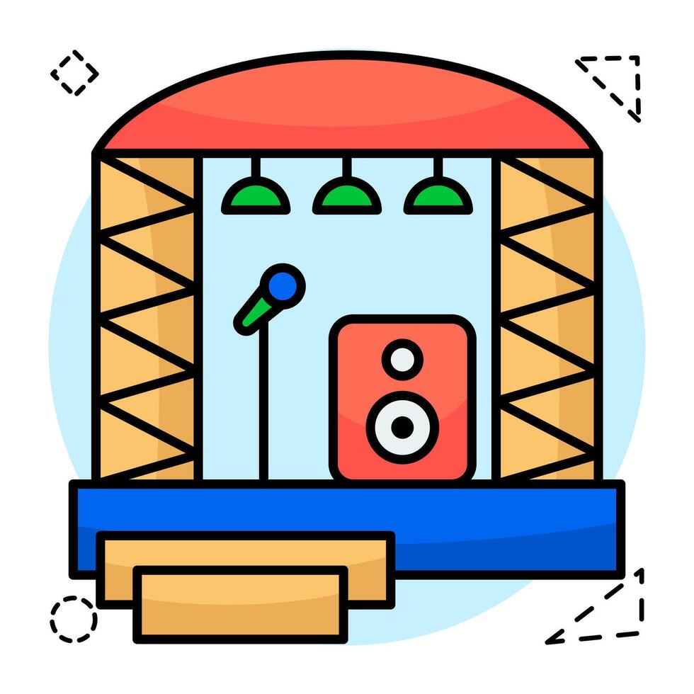 Creative design icon of concert stage vector