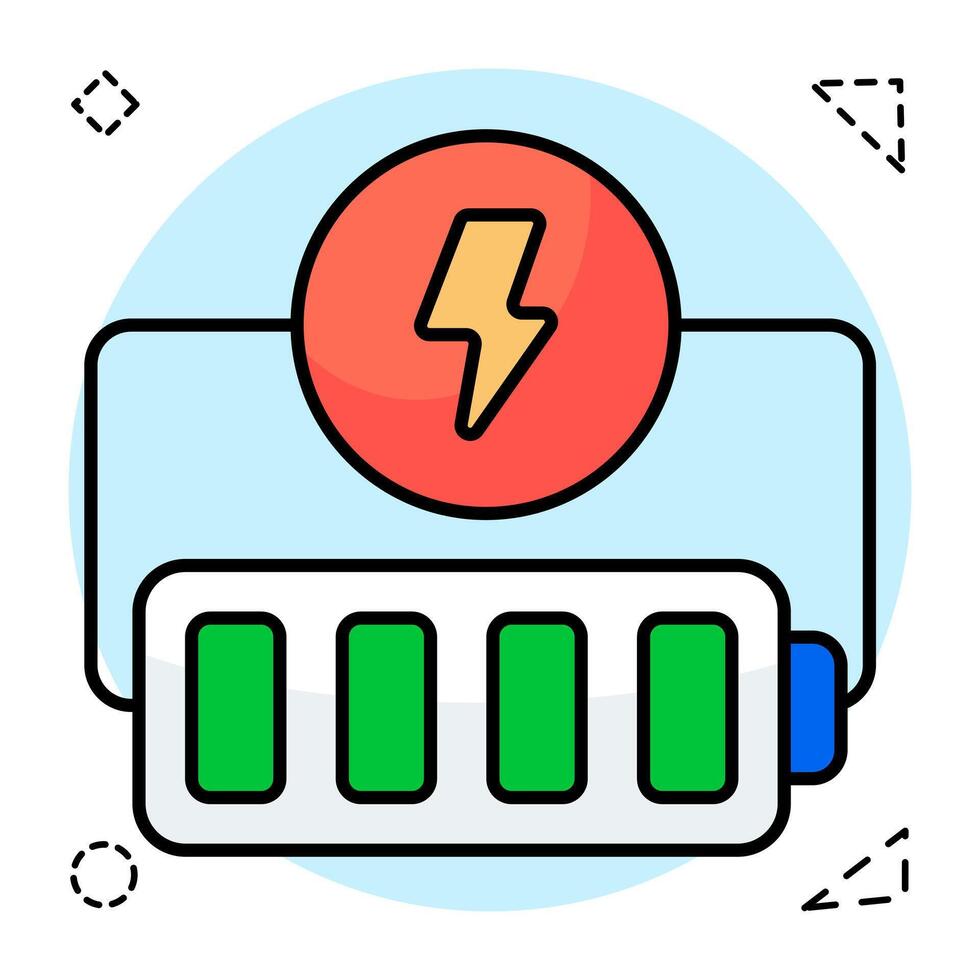 A flat icon of mobile battery vector