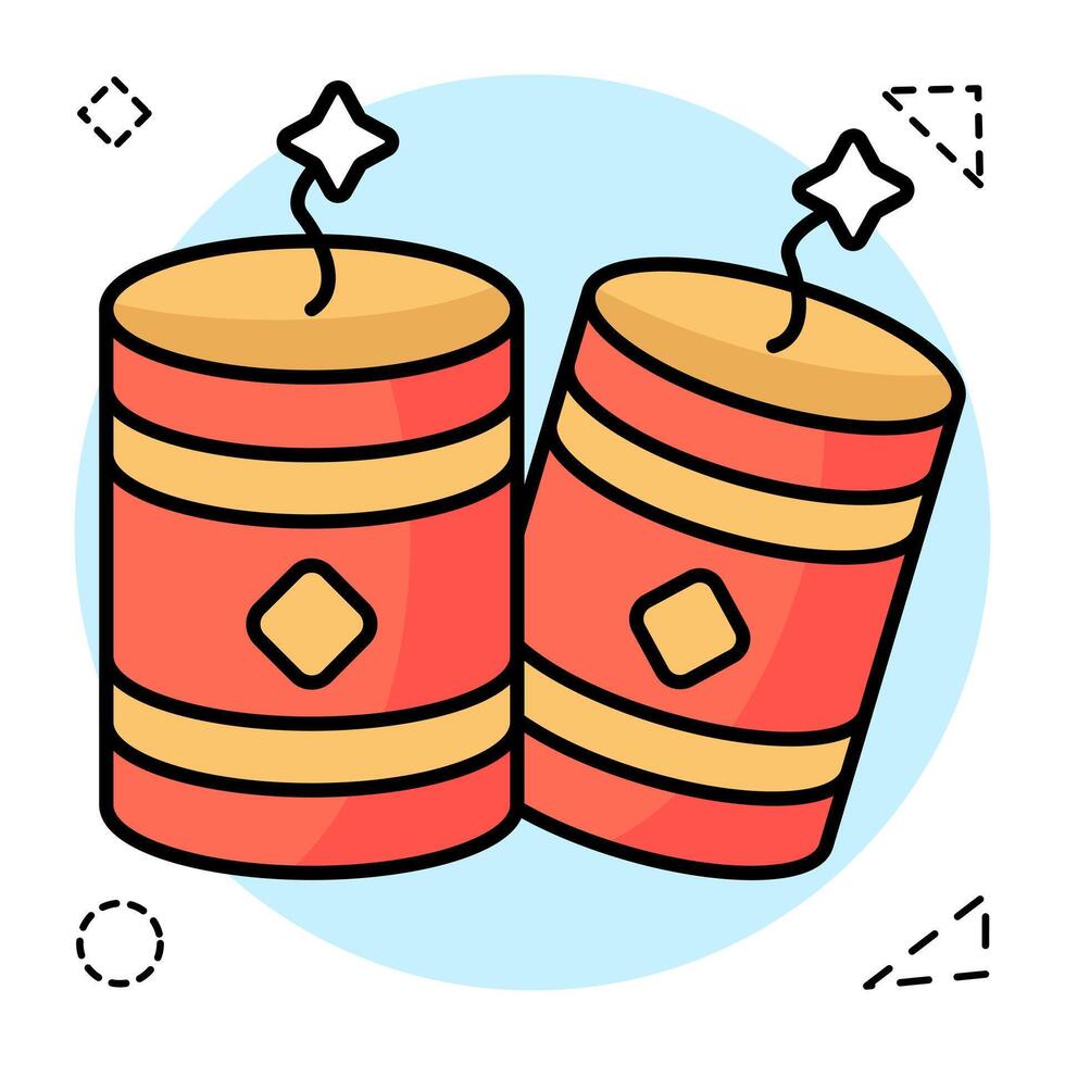 A design icon of firecracker vector