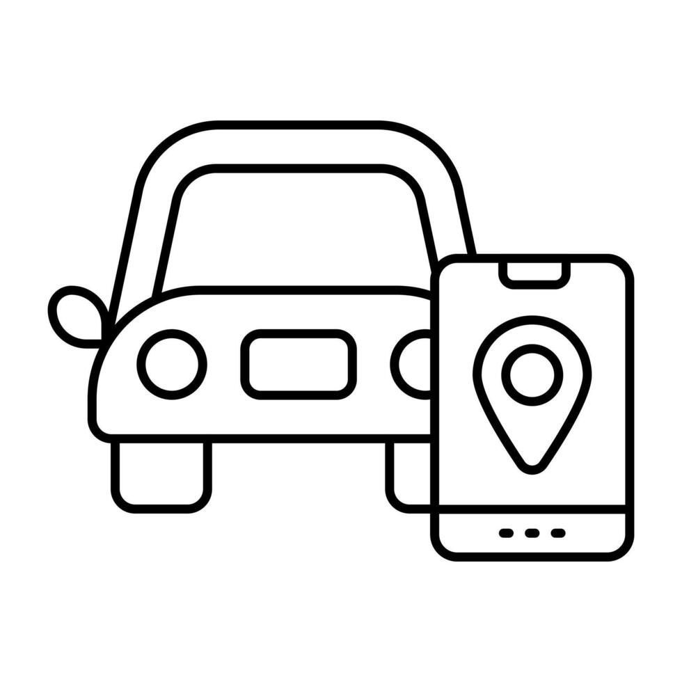 Creative design icon of car location vector