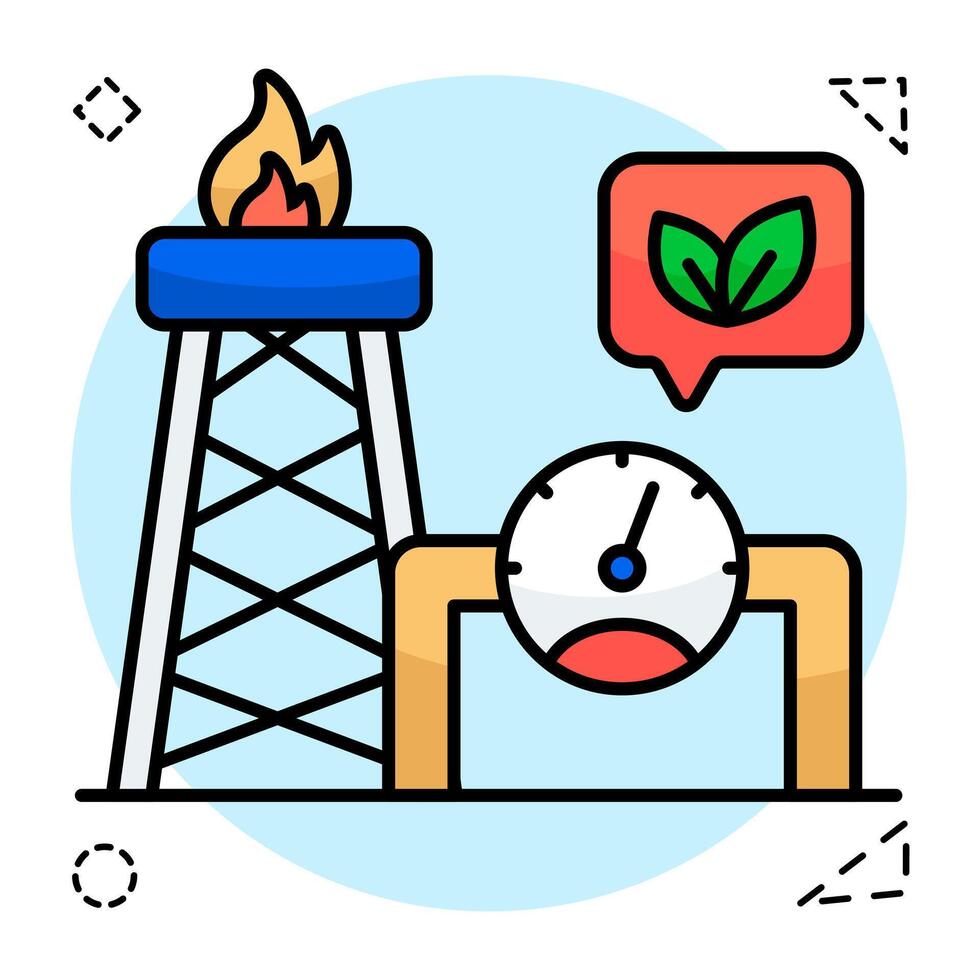 A unique design icon of natural gas industry vector