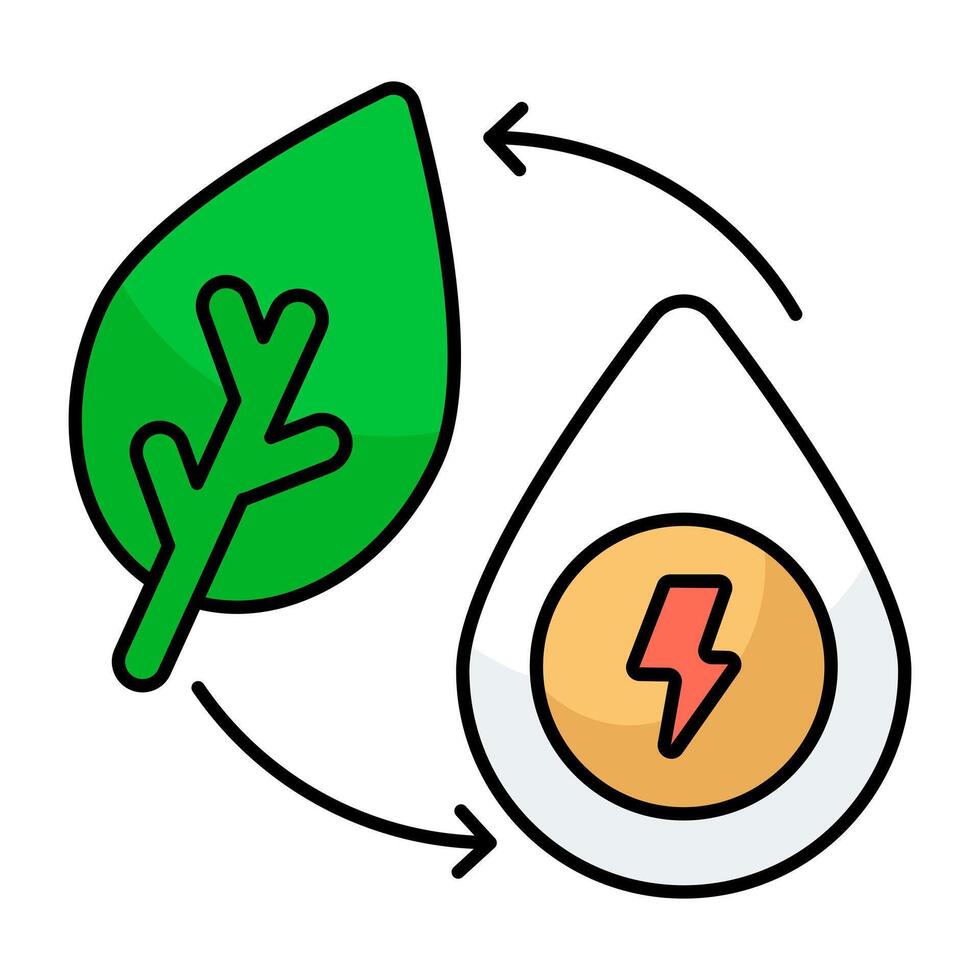 A colored graphic design icon of eco extraction vector