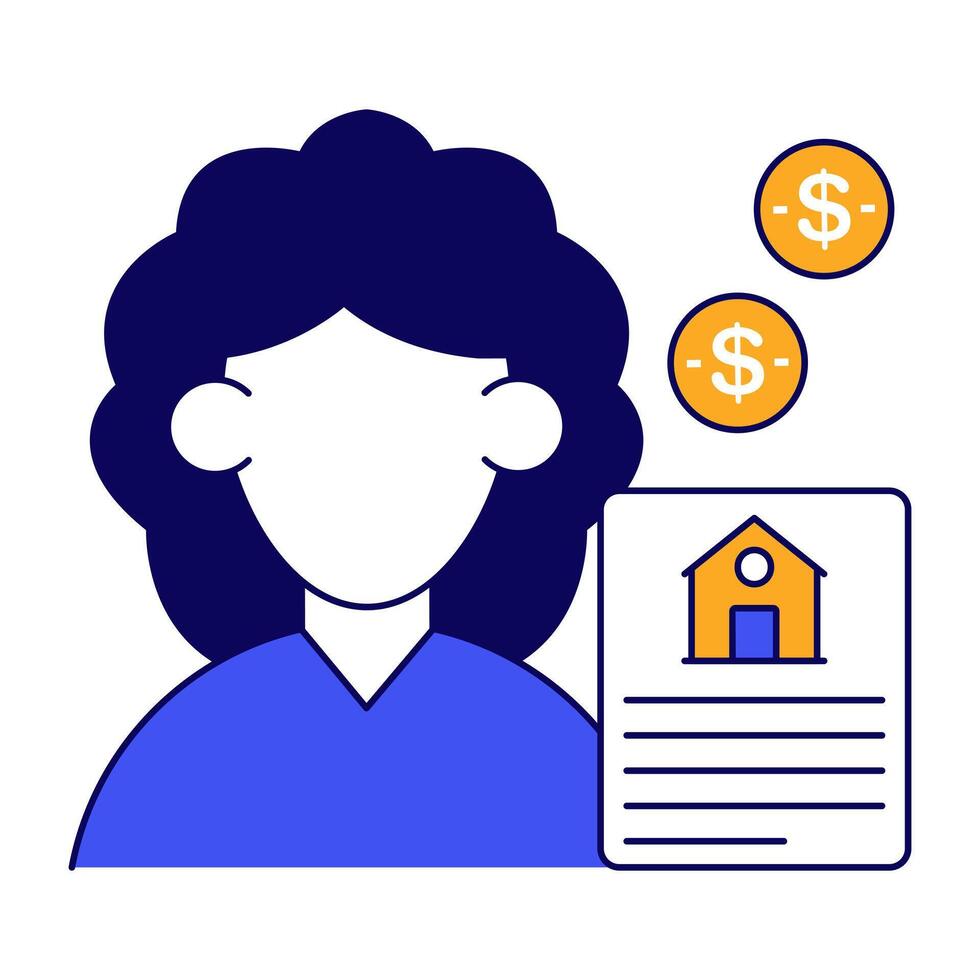 A design icon of property paper vector