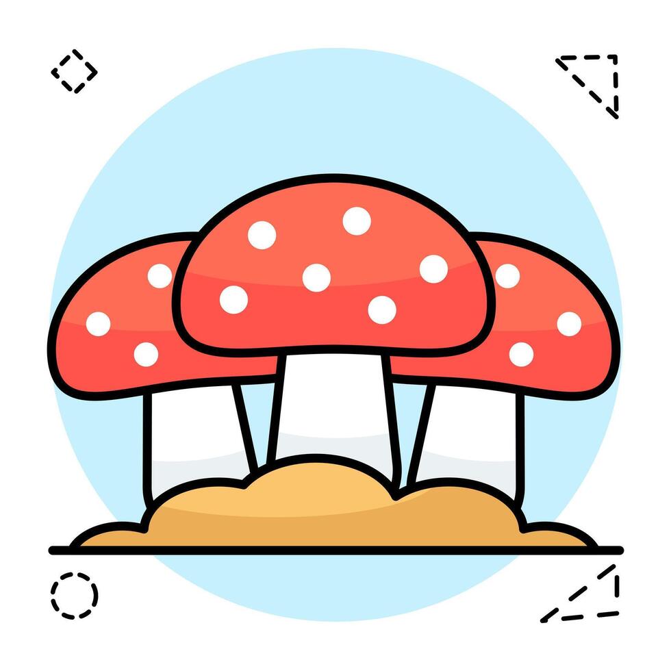 Modern design of mushroom vector