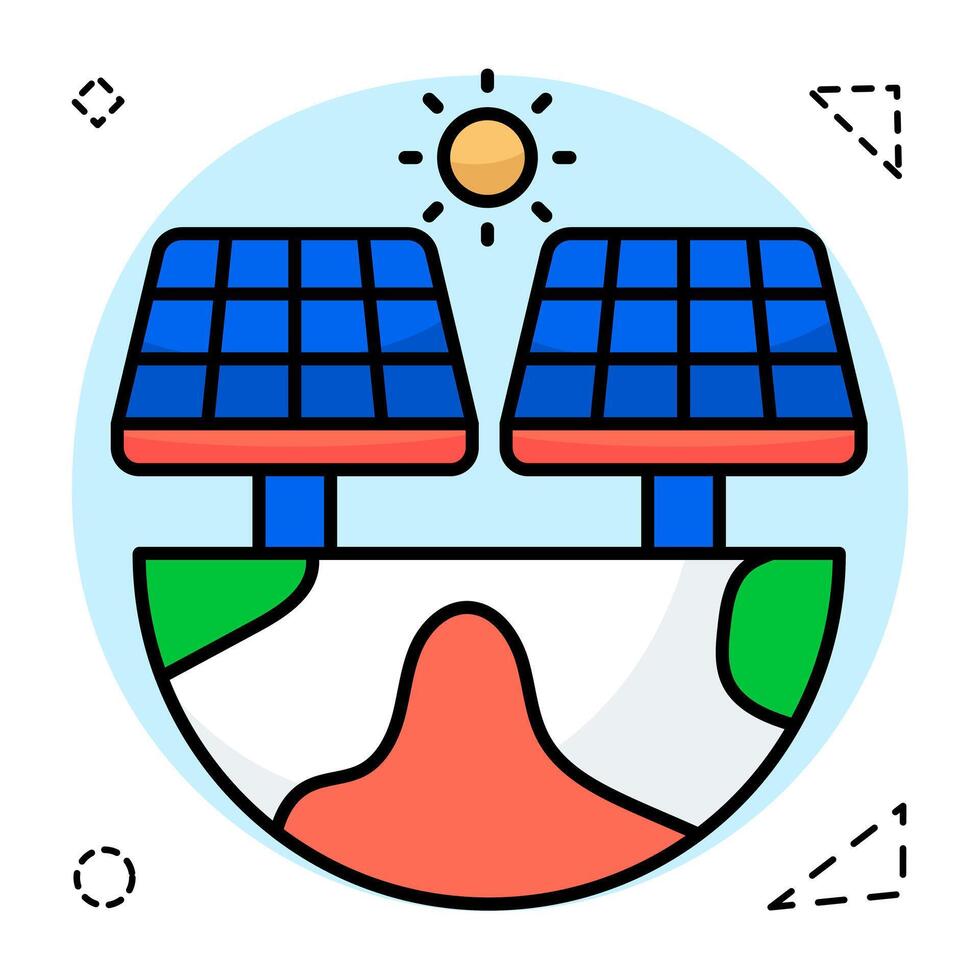 Perfect icon of solar panel vector