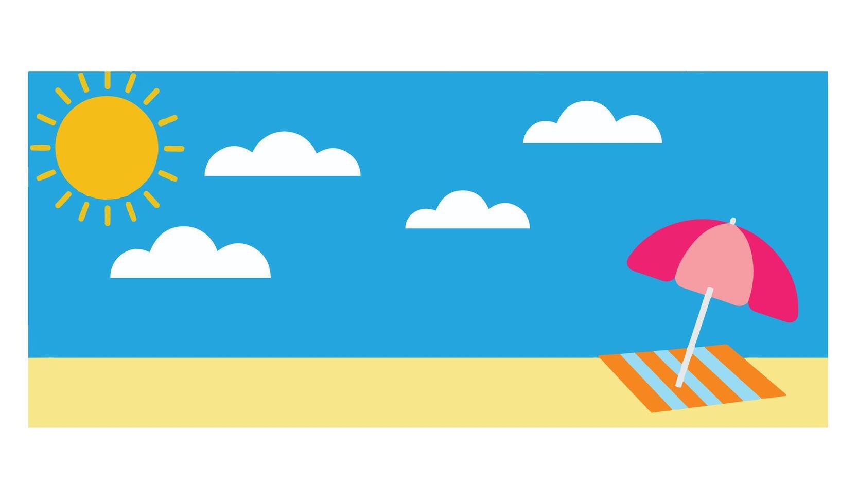Palm Tree Holiday Set for Seaside Resort and Relaxation vector