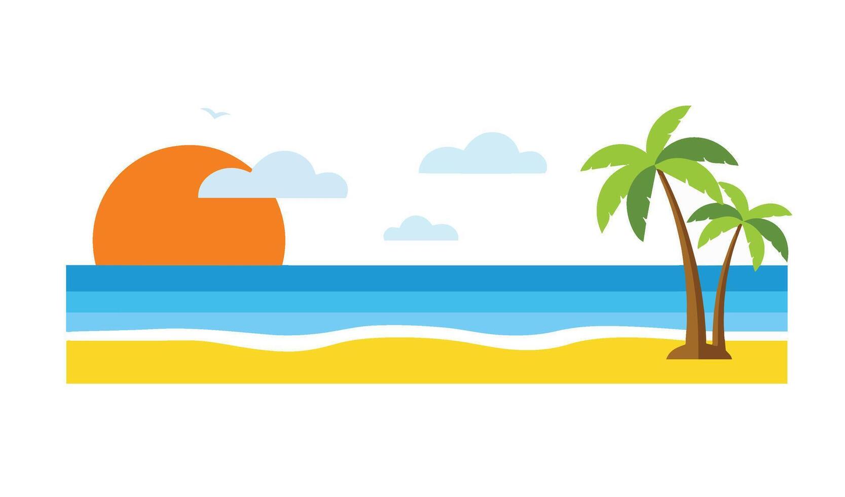Relaxing Beach Symbols with Sunglasses and Beachwear Icons vector