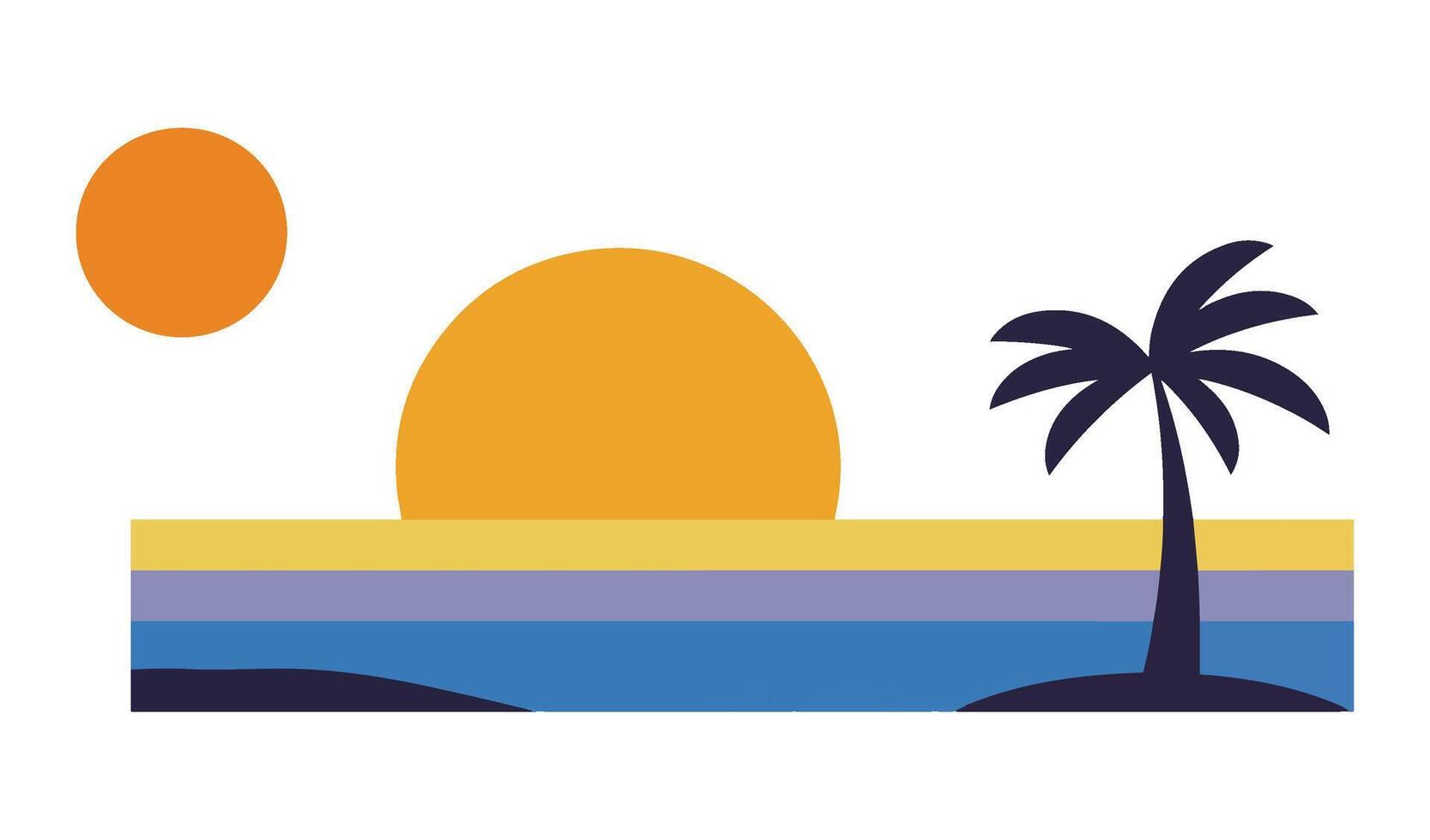 Relaxing Beach Symbols and Coastal Vacation Essentials vector