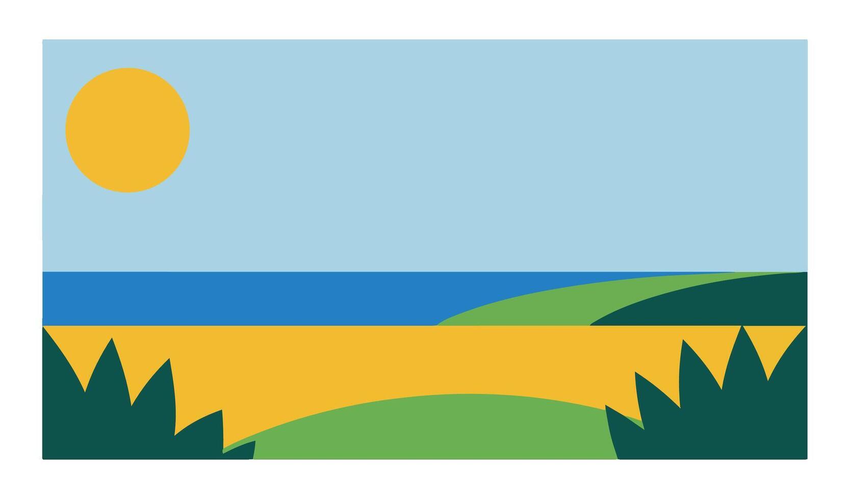 Relaxing Beach Symbols for Coastal Getaway Illustrations vector