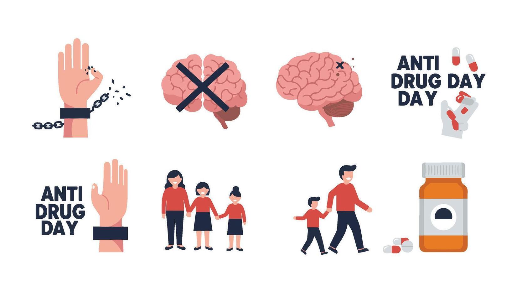 Healthy Mind Campaign with strong visuals to promote mental wellness vector