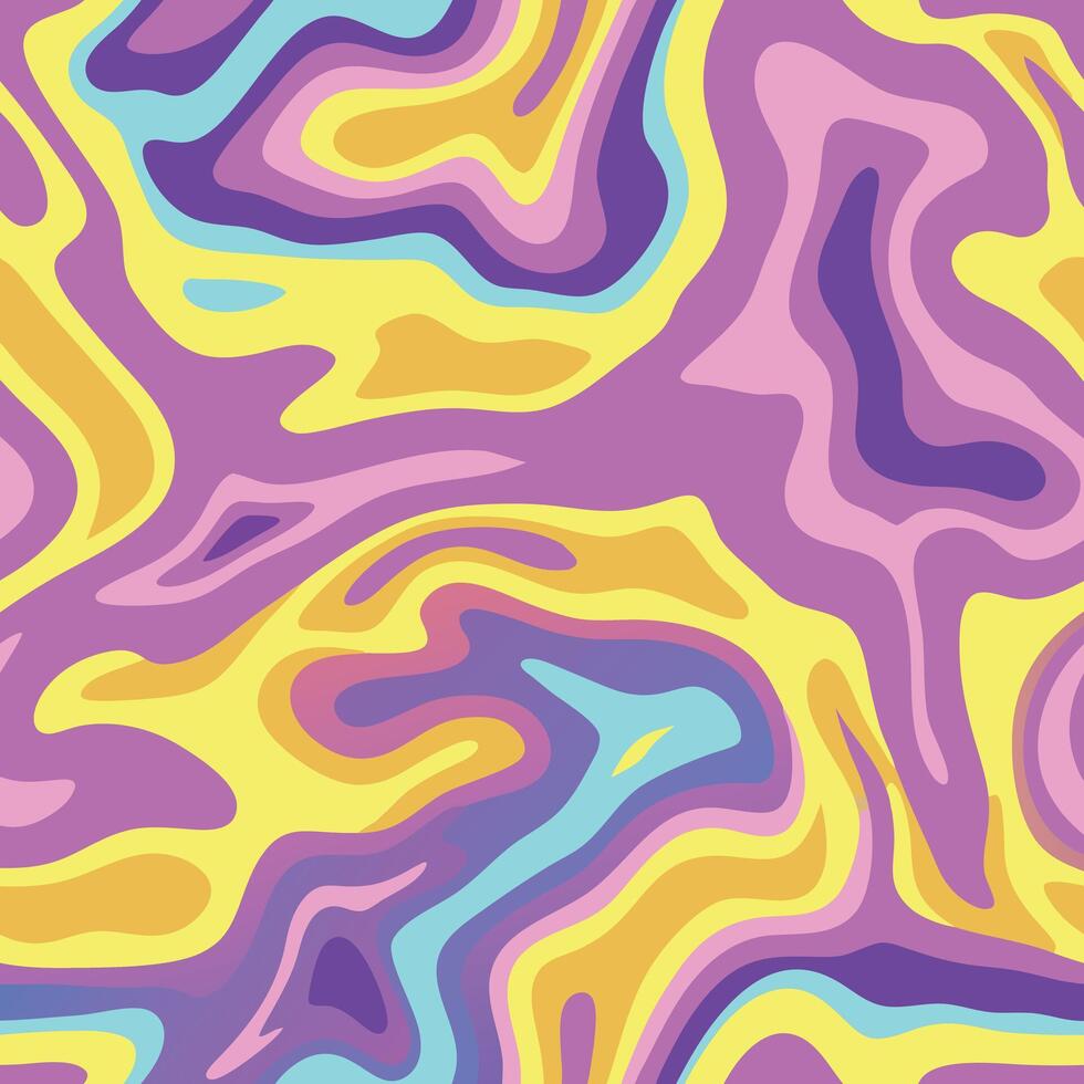 Abstract Swirls of Yellow Purple and Blue Color Pattern Background Texture Design vector