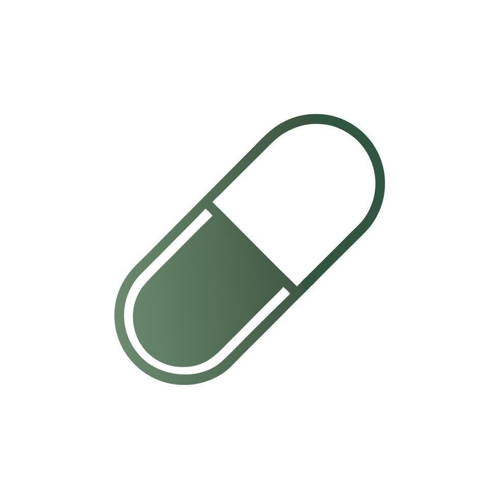 Capsule Pill Medicine Healthcare Pharmacy Drug Treatment Icon Graphic Design vector