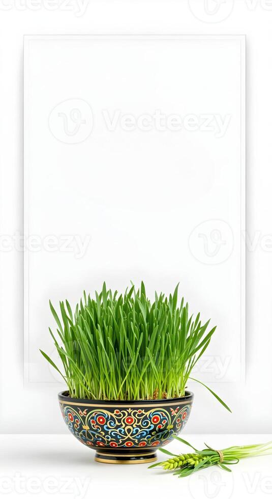 Sophisticated Navruz Composition with Symbolic Heritage Elements photo