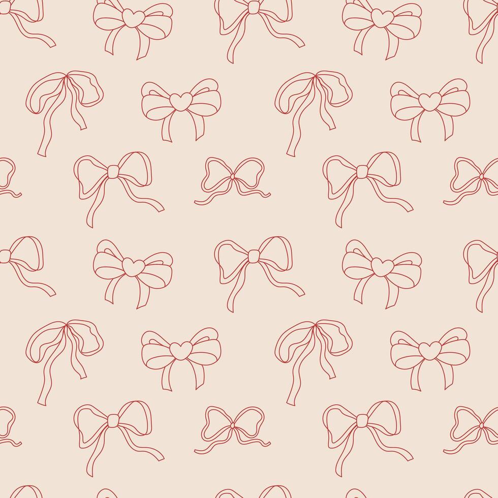 Decorative bow pattern in soft hues designed for various creative projects vector