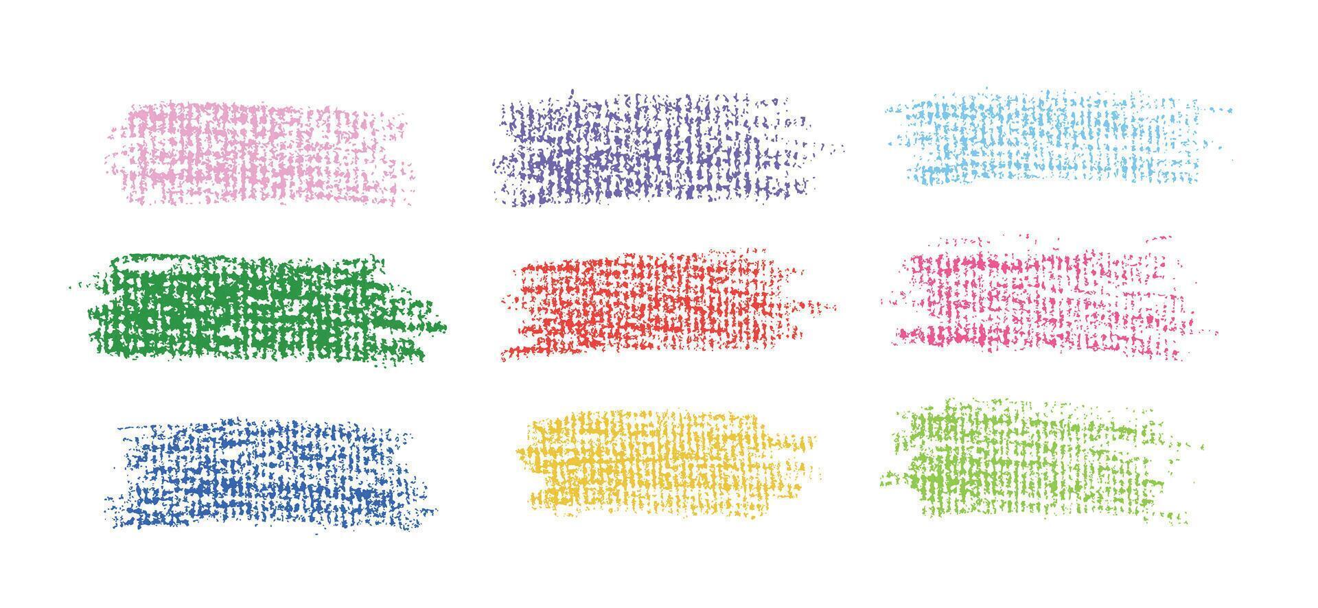 Pencil textures in various colors for creative artistic projects vector