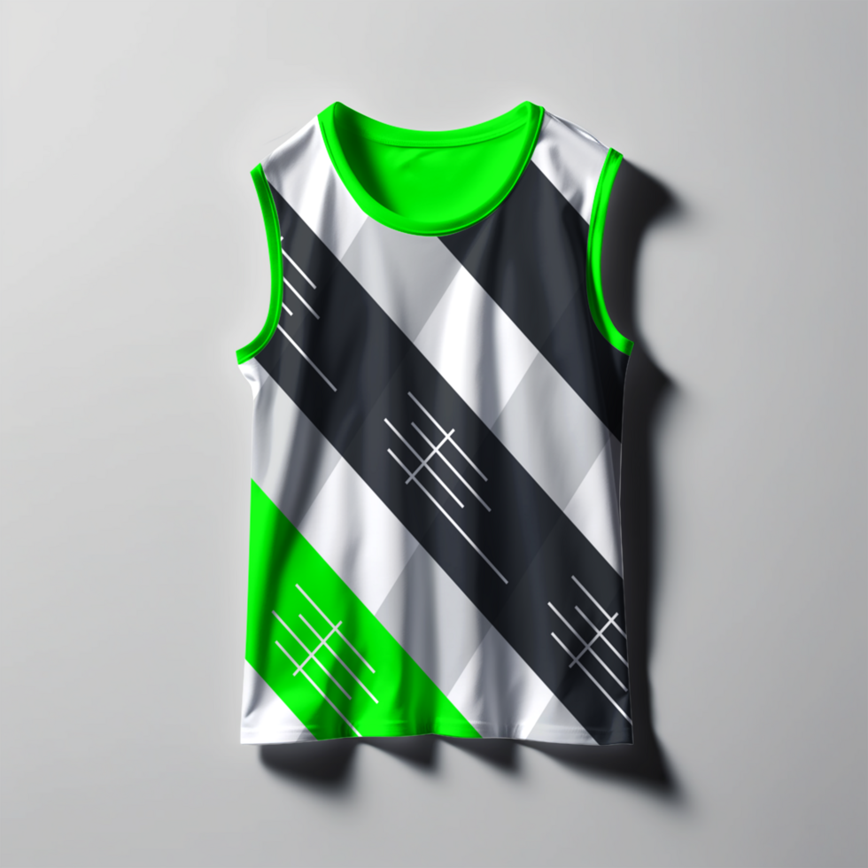 A 3d tank top with a black and white design psd