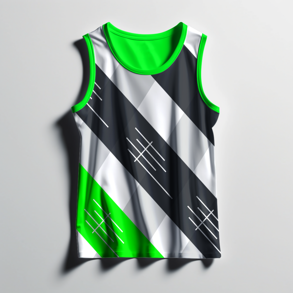 A tank top with a black and white design psd