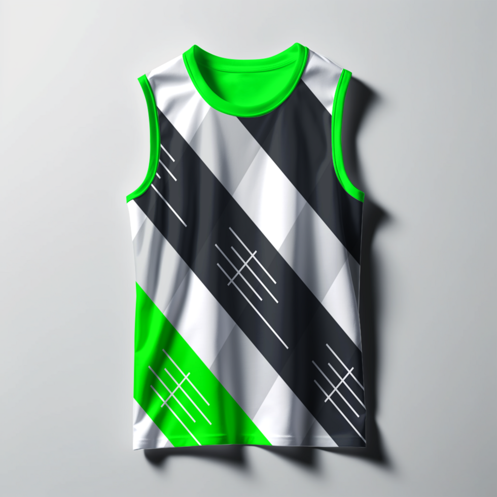 A tank top with a black and white stripe psd