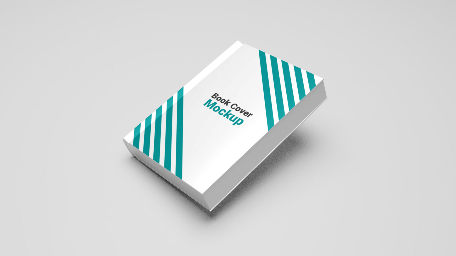 A white and blue business card mockup on a gray background psd