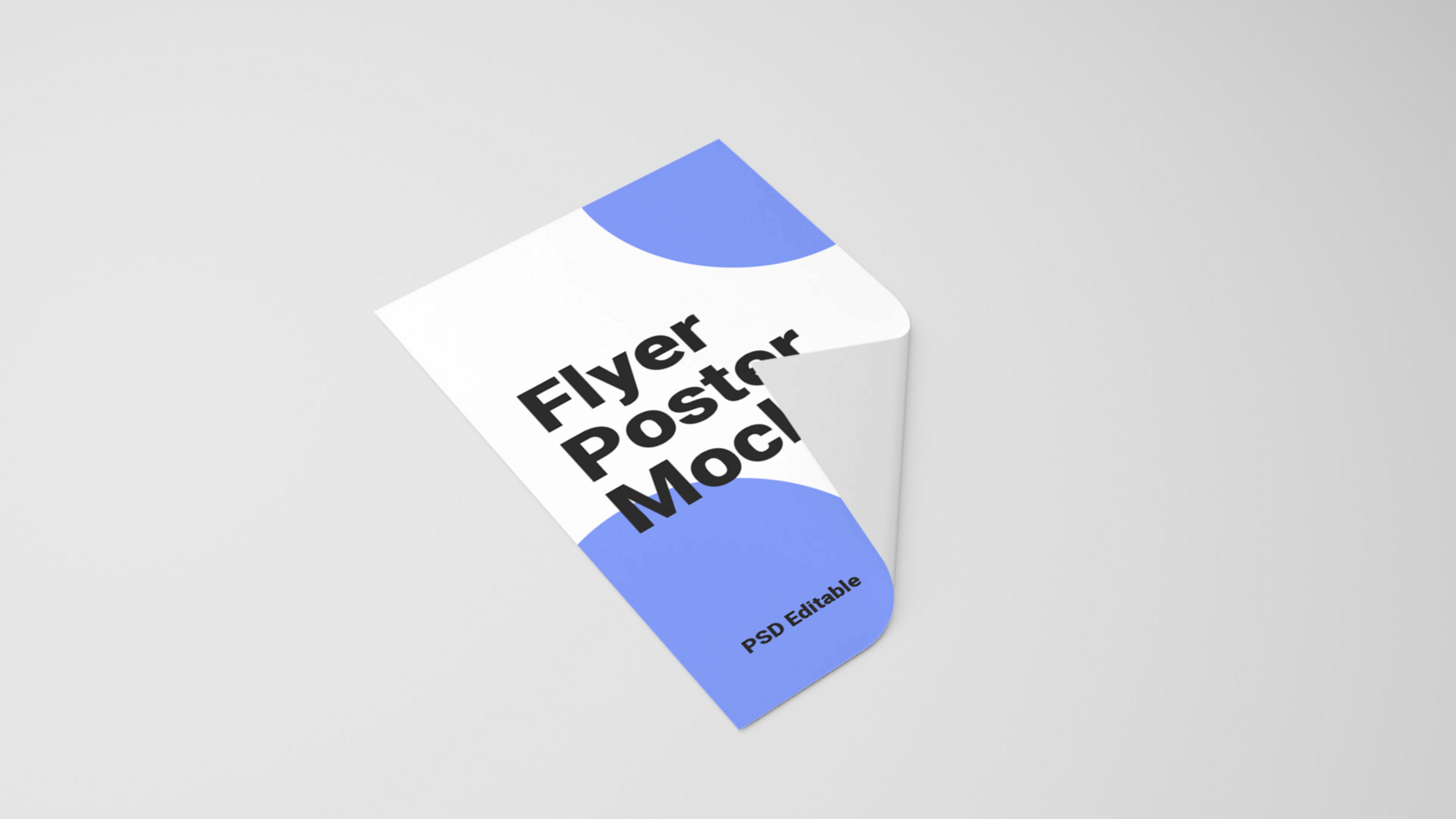 a4 Flyer poster mockup on white background psd