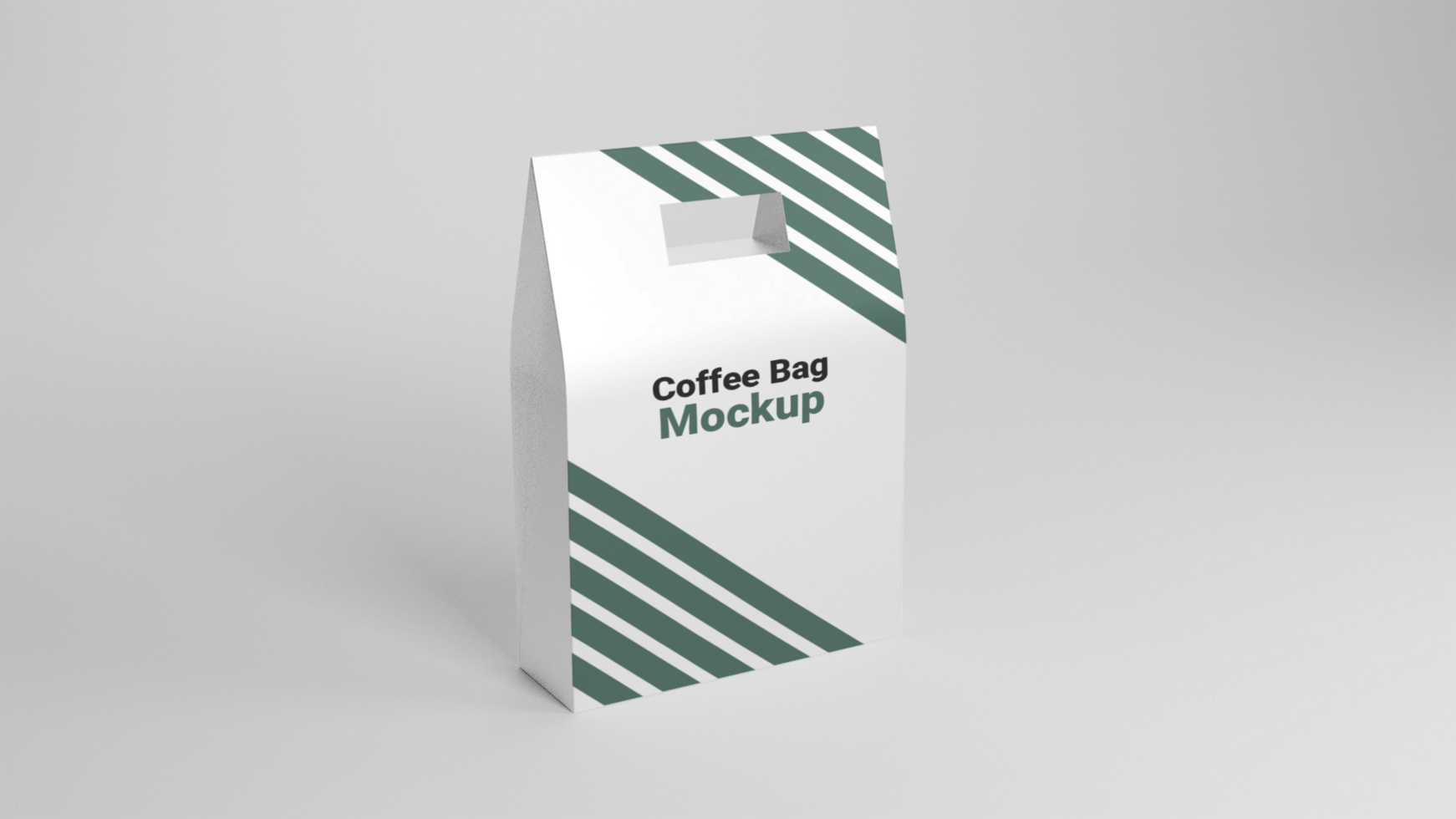 Coffee bag mockup with white background psd