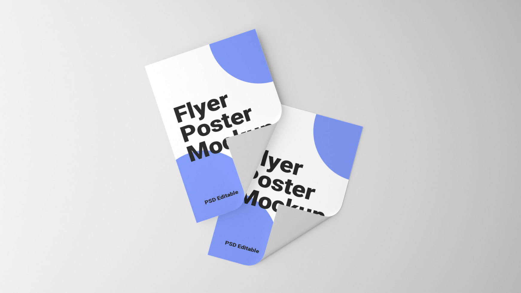 flyers mockup on a white background psd