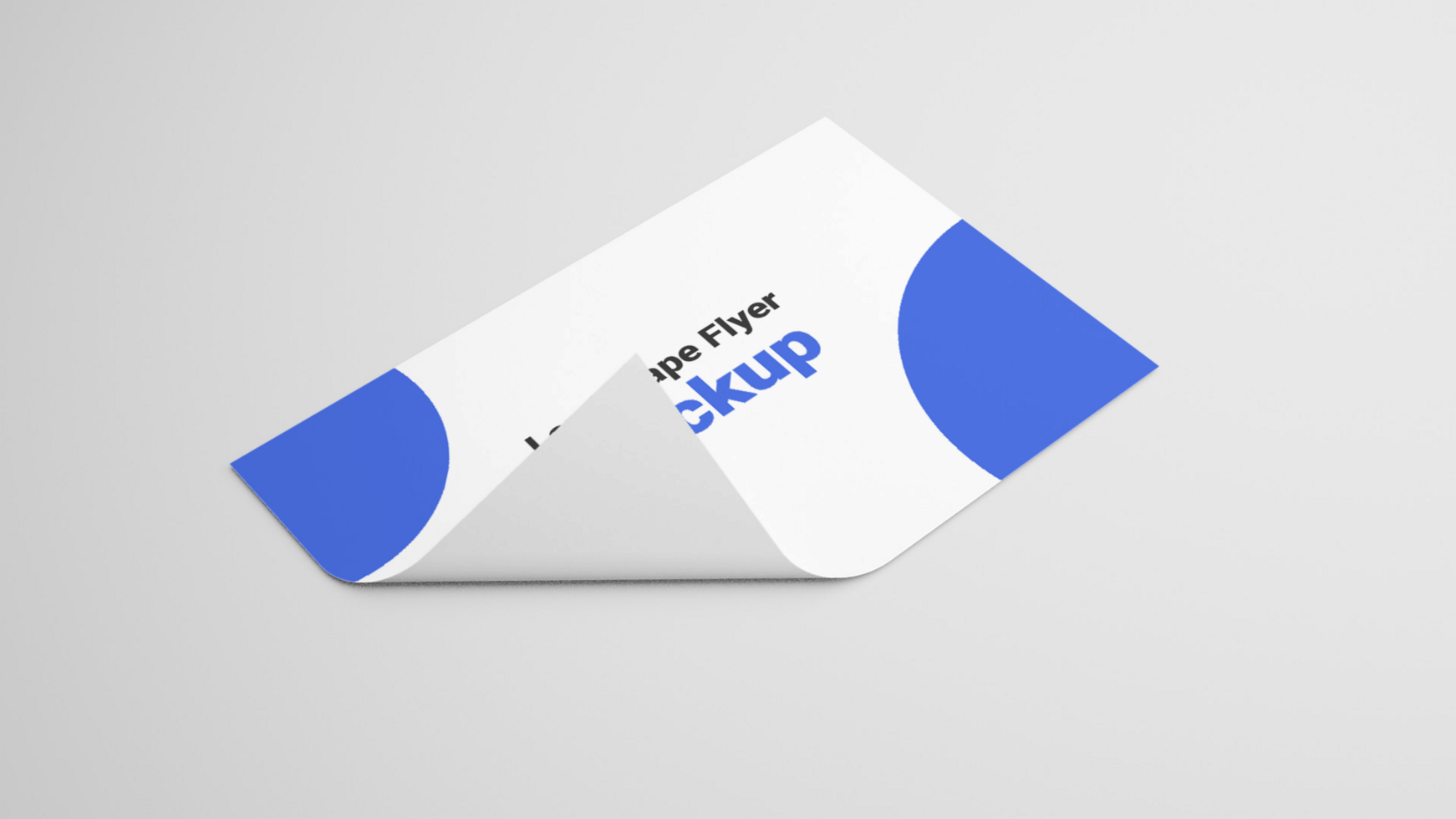 A folded piece of paper with a blue and white design psd