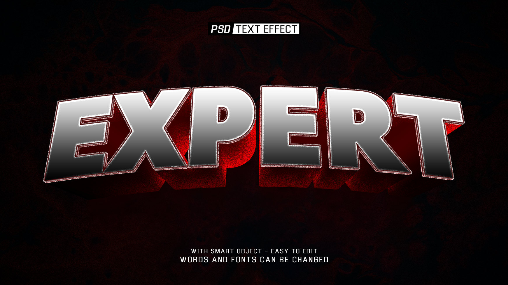 expert 3d text effect psd