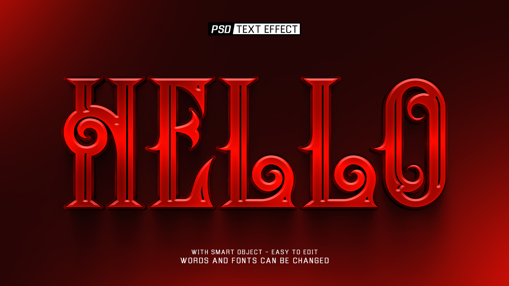 designs 3d text effect psd