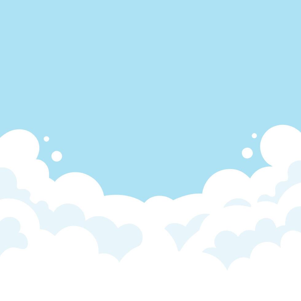 A delightful of fluffy white clouds against a light blue sky background perfect for childrens books whimsical designs or springtime themes vector