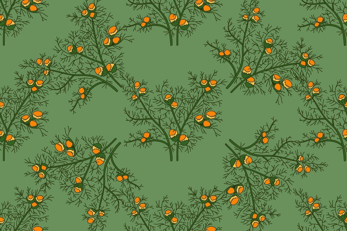 Botanical floral seamless pattern with chamomile flowers illustration. Repeating daisy plants in green background. Graphic design for Fashion Cover Textile Wedding Greeting Card Print Fabric vector
