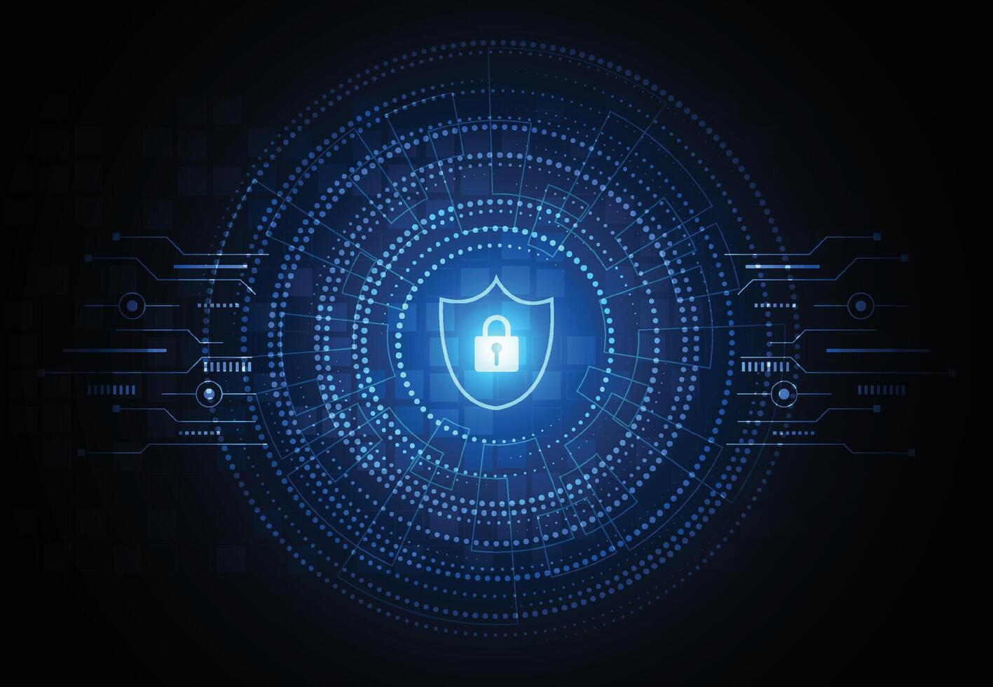 Premium security cyber digital concept. Abstract technology background protect system innovation for business. illustration vector