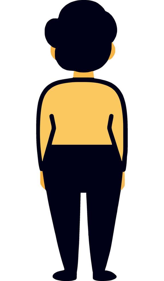 Standing Person Silhouette Character Design vector