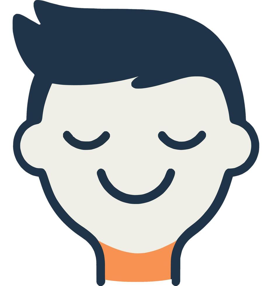 Happy Boy Face Smiling Portrait vector