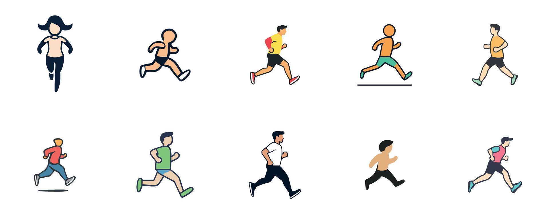 Running Fitness Lifestyle Active Jogging Health Challenge vector