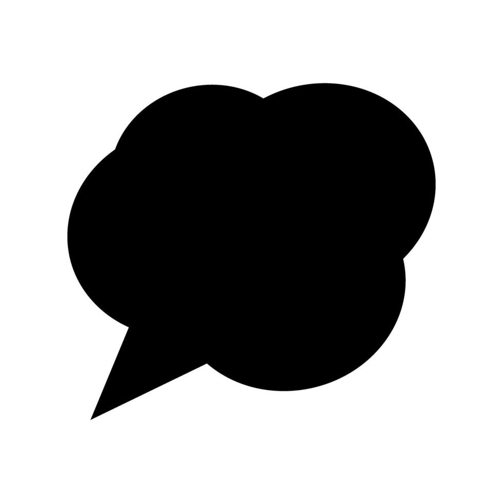 Speech bubble icon. illustration in black and white colors. vector