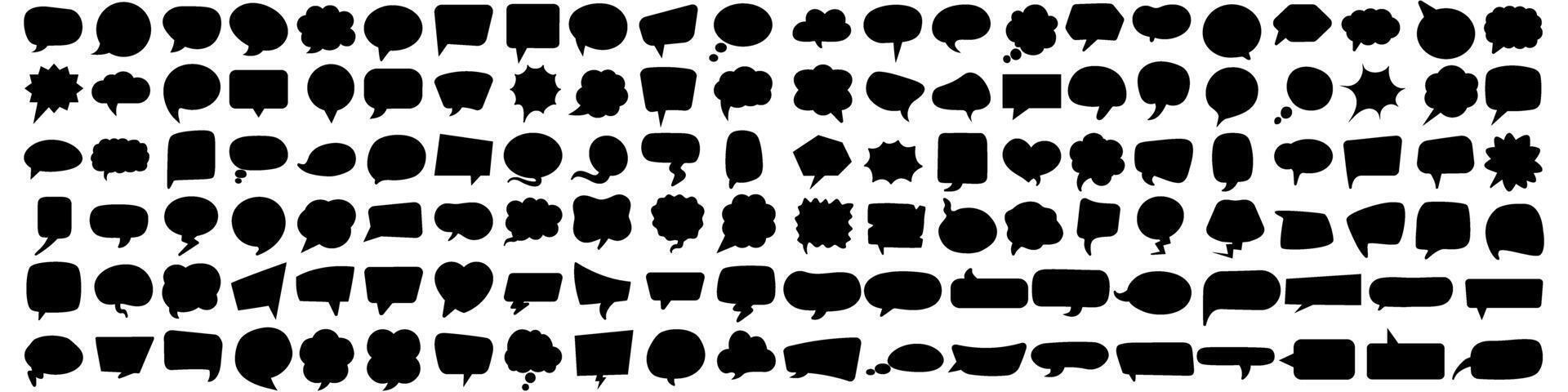 Speech bubble icon set. Chat illustration sign collection. Message symbol. Text bubble logo. vector