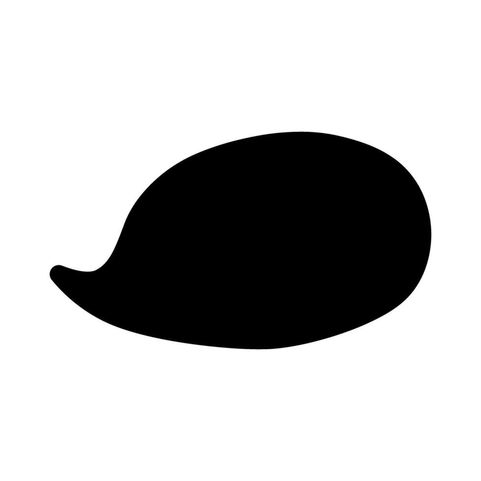 Speech bubble icon. Flat style black icon on white background. vector