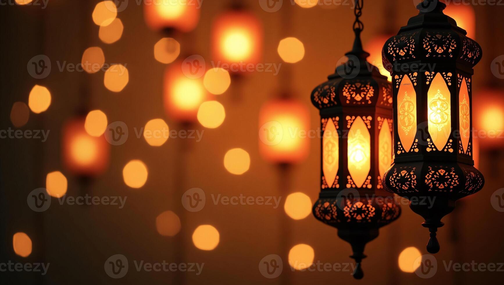 beautiful ramadan lantern photo