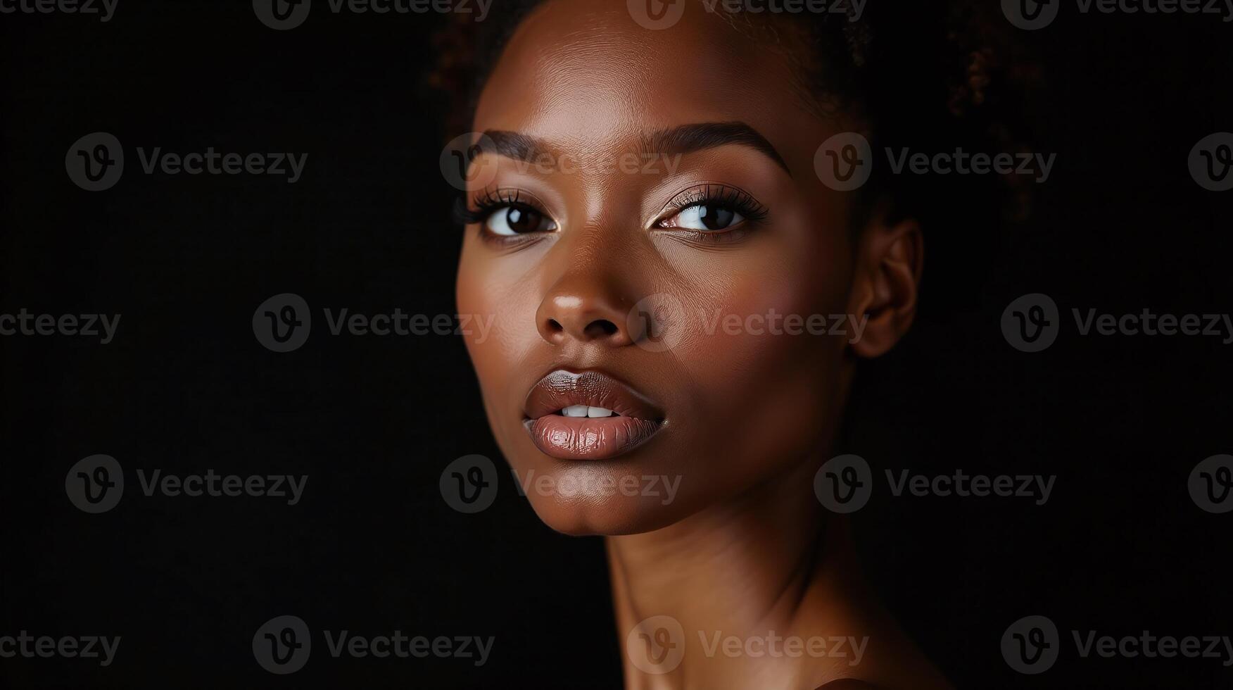 Graceful elegance against a dark backdrop. photo
