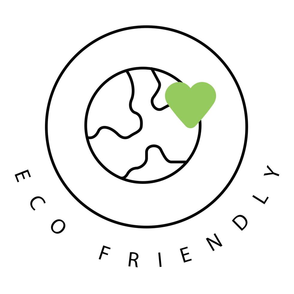 Environment Protection Eco Friendly Icon Design with Editable Stroke vector