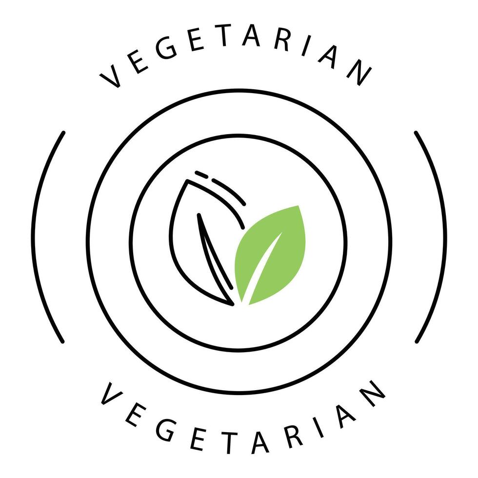 Vegetarian Healthy Lifestyle Symbol Icon Design with Editable vector
