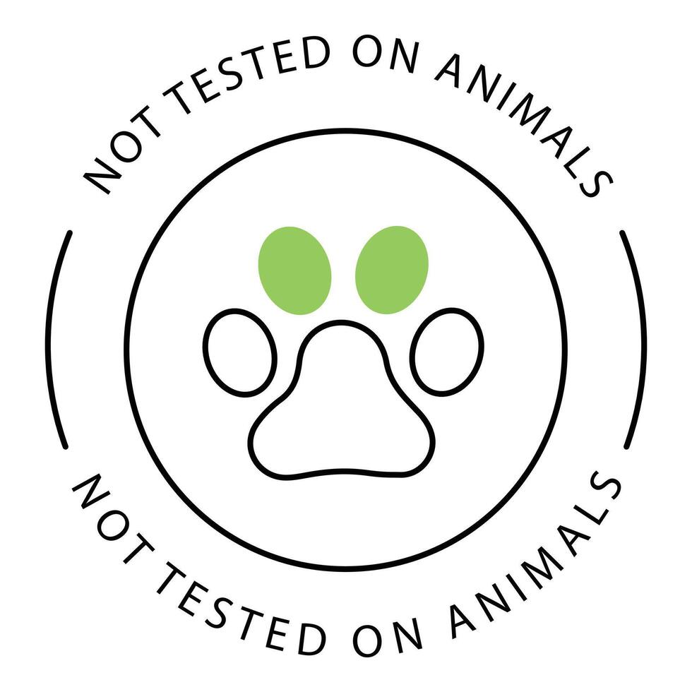Not Tested On Animals Icon Design with Editable Stroke vector