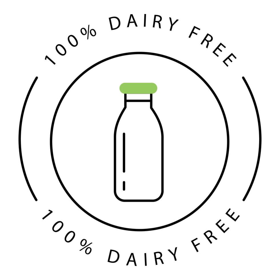 Dairy Product Fresh Milk Icon design with Editable Stroke vector