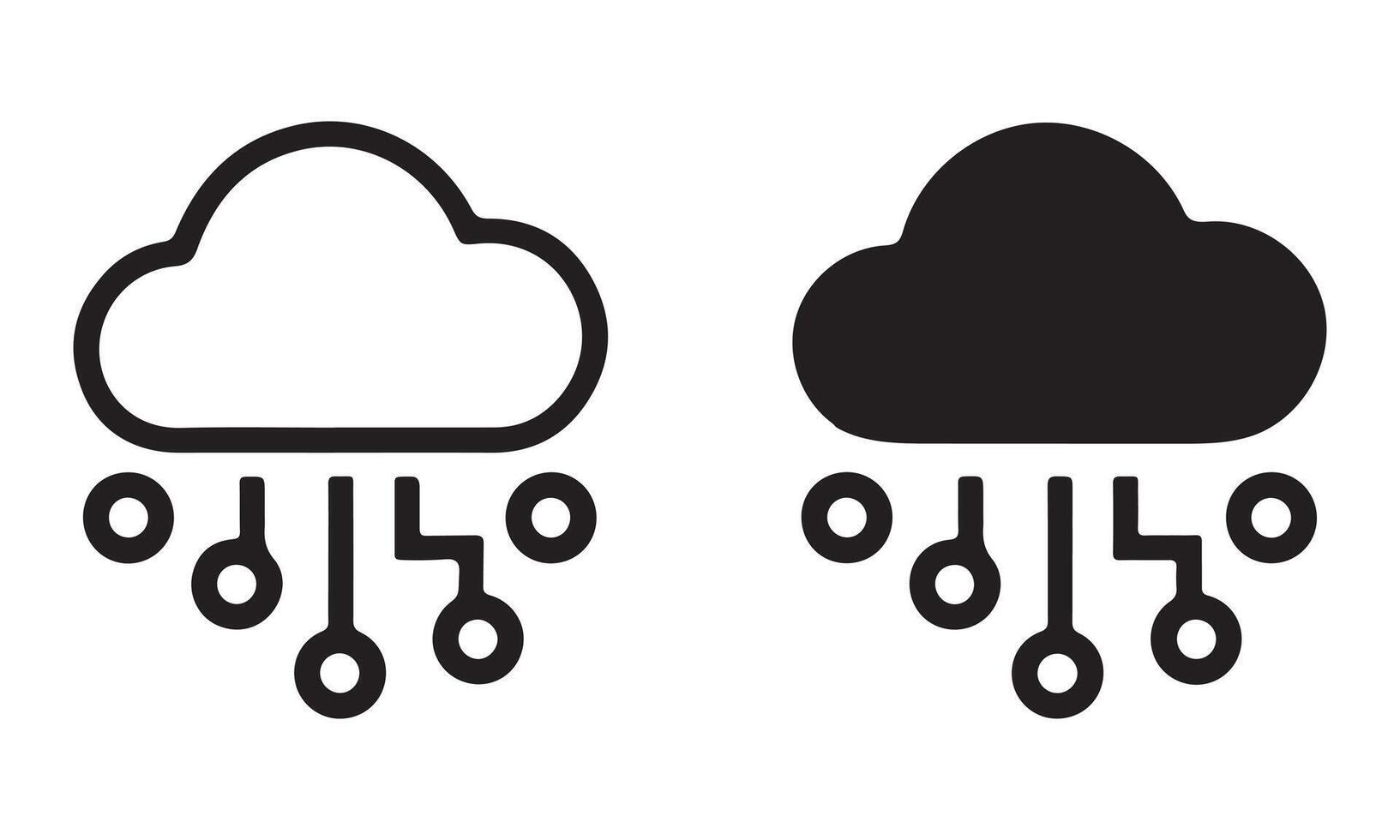 Best Cloud computing icon. vector