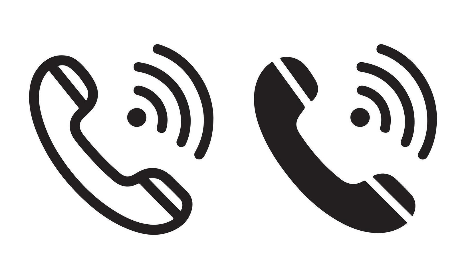 Contact telephone icon set vector