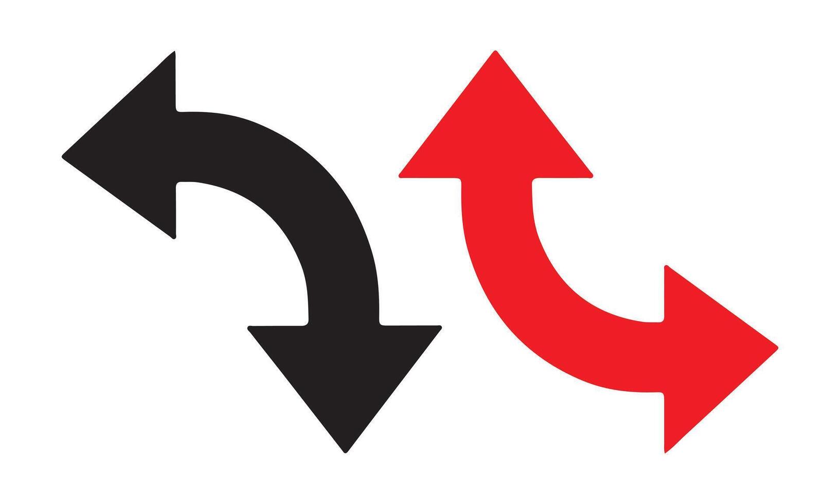 Red arrow illustration icon vector