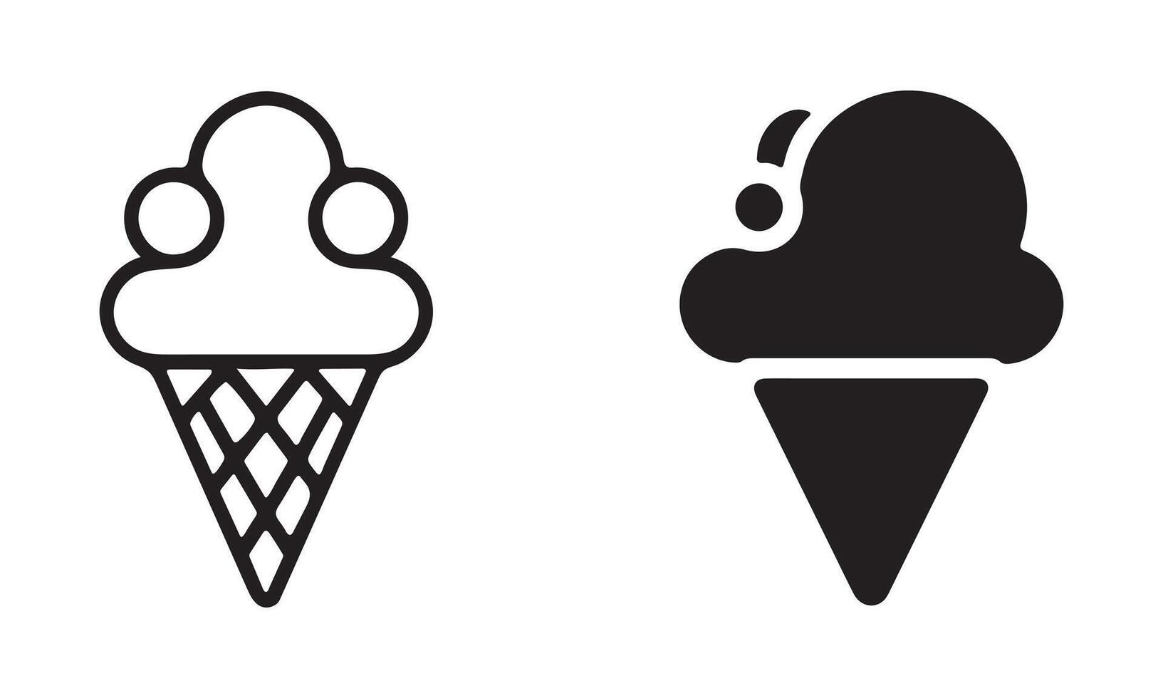Ice cream illustration set vector